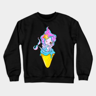 Mermaid Ice Cream Cone Cute Magical Mythical Crewneck Sweatshirt